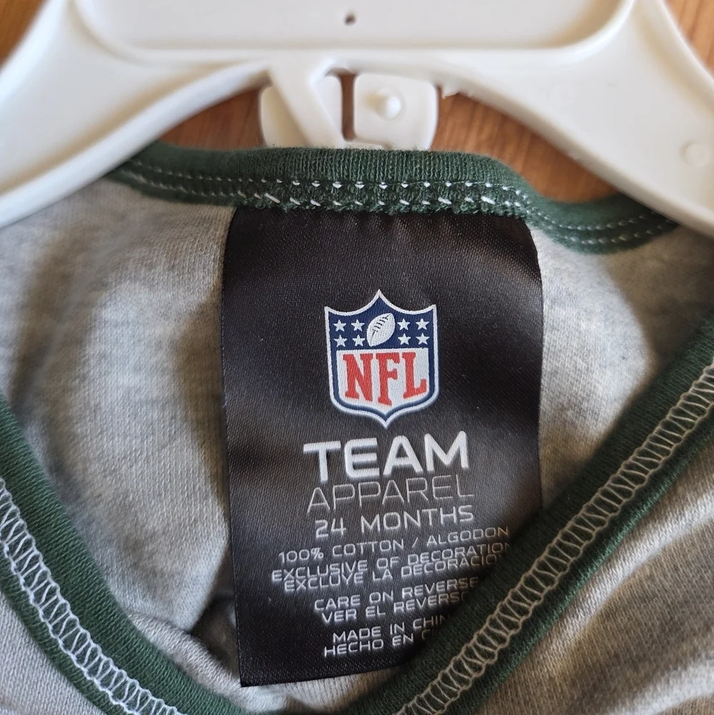 NY Jets Baby 24M Bodysuit 2pc NFL NWT 100% Cotton Football Athletic